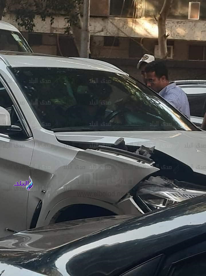 حادث تصادم سيارة اللاعب صالح جمعة 