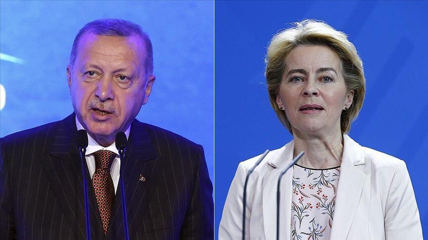  رئيسة المفوضية الأوروبية والرئيس التركي