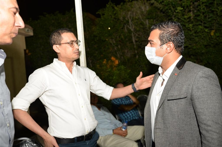 أحمد عيد فى عزاء محمد زعزع 