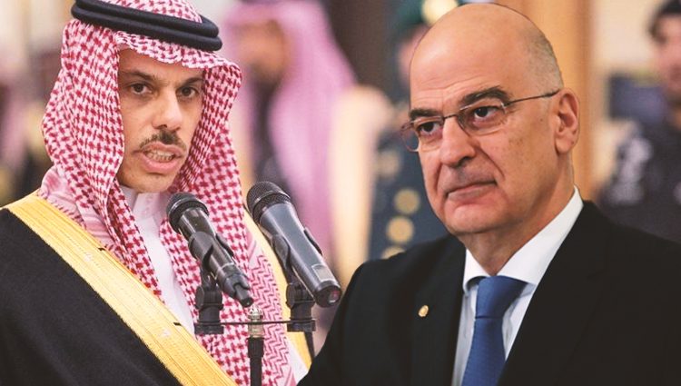 وزير الخارجية السعودي ونظيره اليوناني يبحثان تطورات الأوضاع 