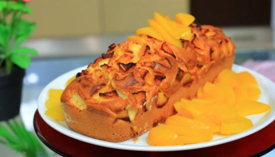 طريقة عمل كيك الخوخ