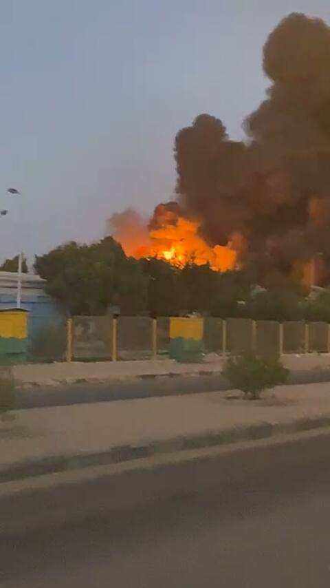 حريق مصنع بويات بالسادات