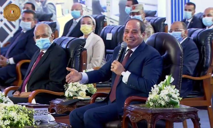 الرئيس السيسى خلال الافتتاح