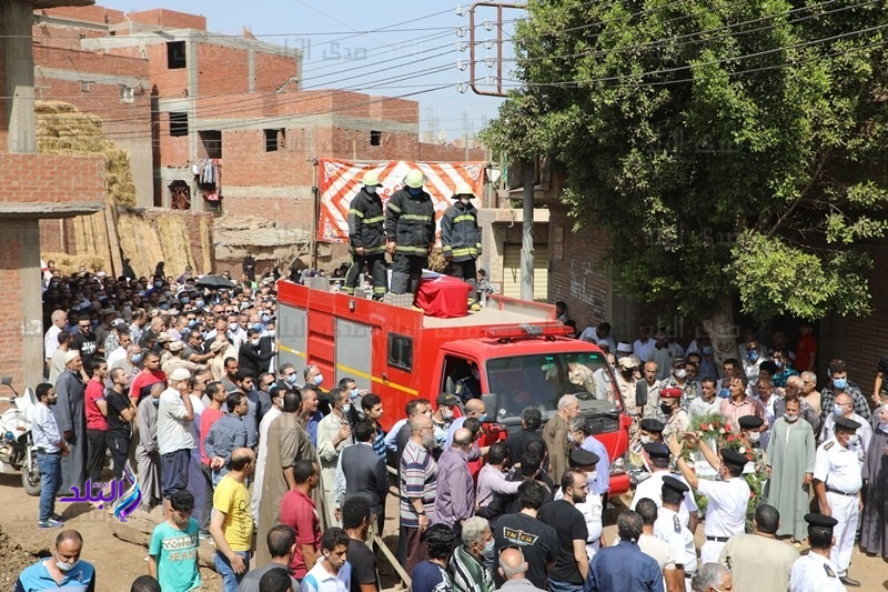 جنازة عسكرية مهيبة للشهيد محمود عبد الغفار بالمنوفية