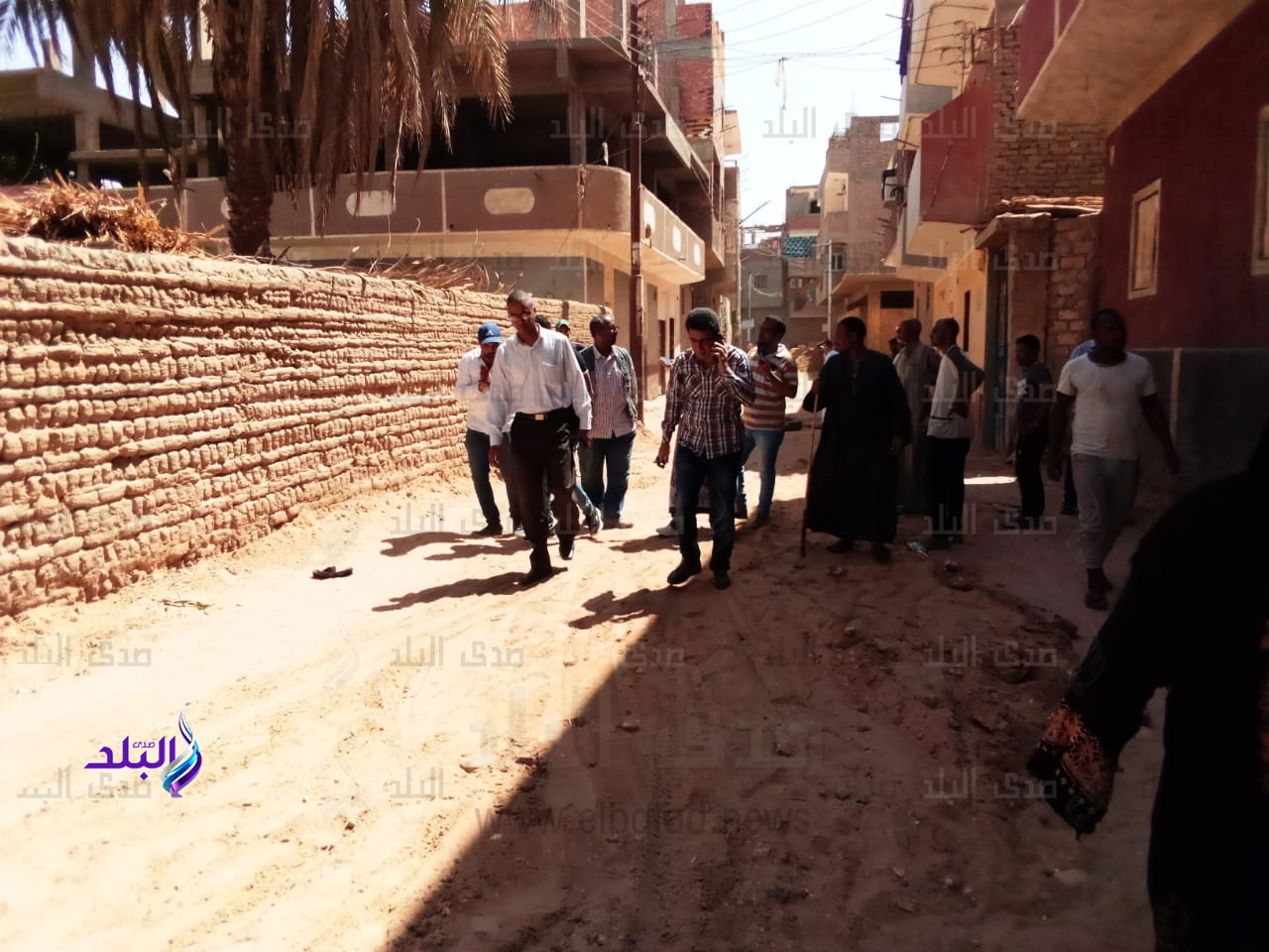رئيس مدينة البياضية يتابع مشروعات الصرف الصحي