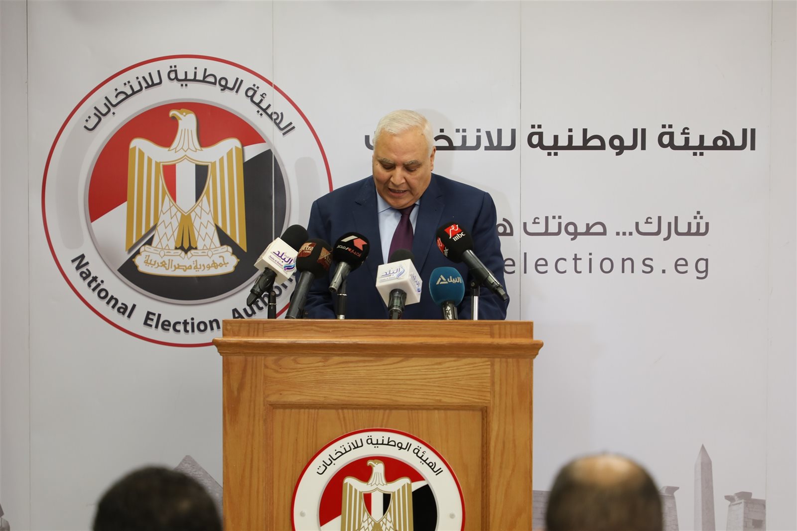 المستشار لاشين إبراهيم رئيس الهيئة الوطنية للانتخابات