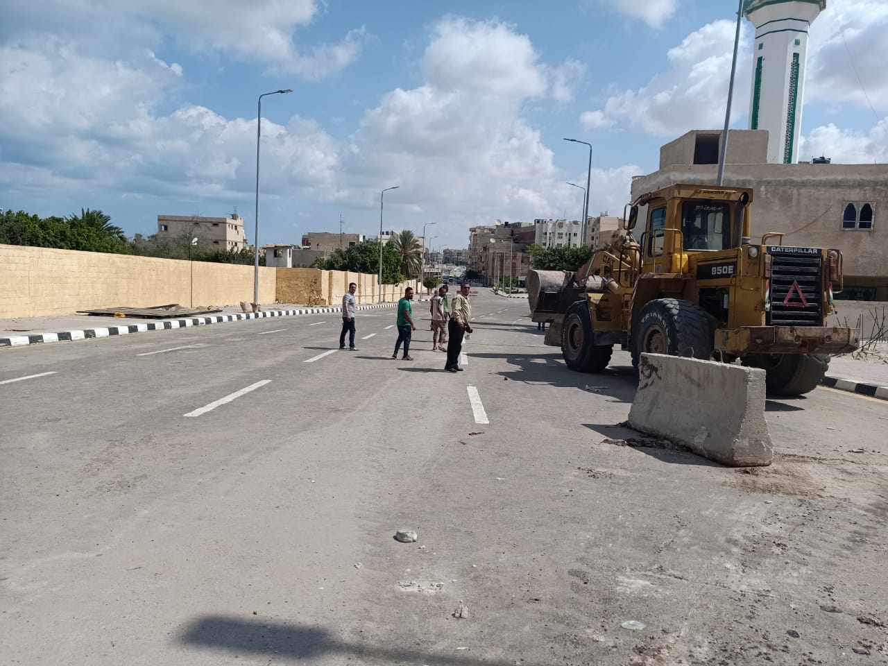 تجهيز ميادين العريش الافتتاح في ذكري اكتوبر 