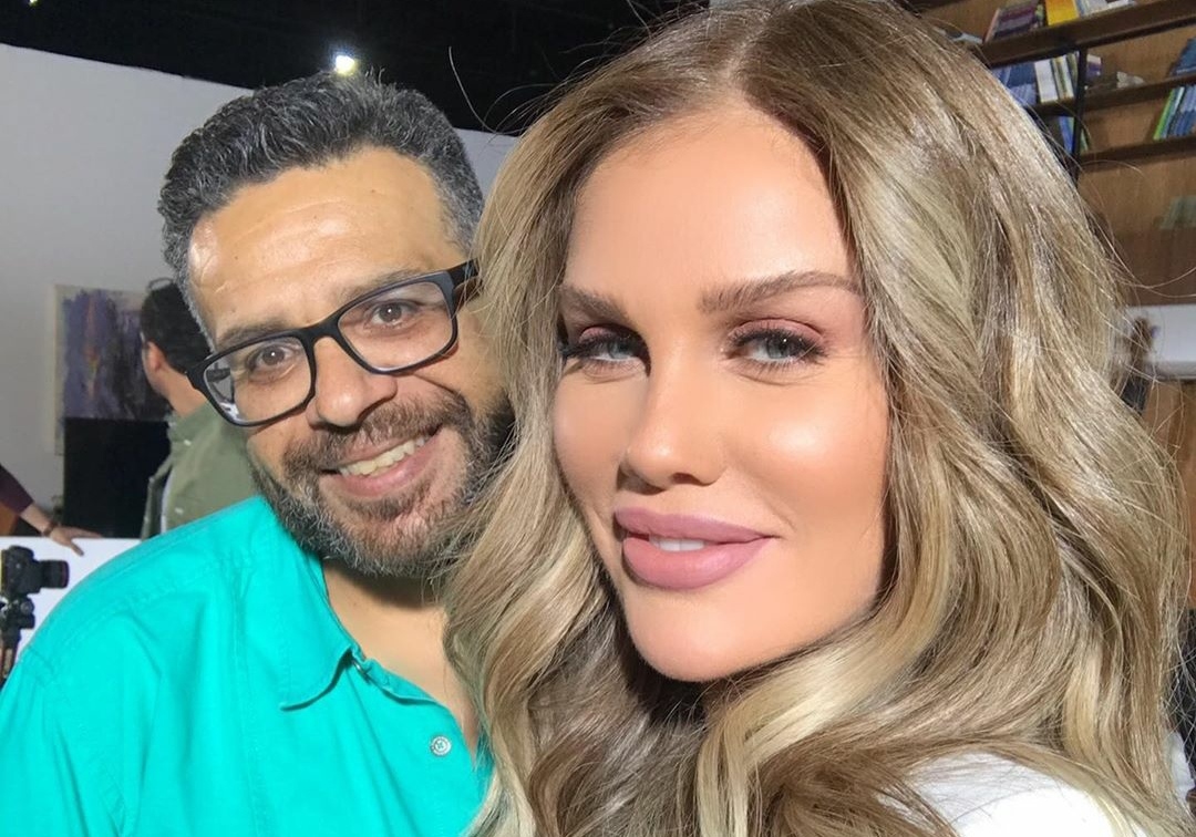 نيكول سابا ومدير أعمالها الراحل وائل المصري