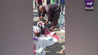 انقلاب ميكروباص بميدان الرماية