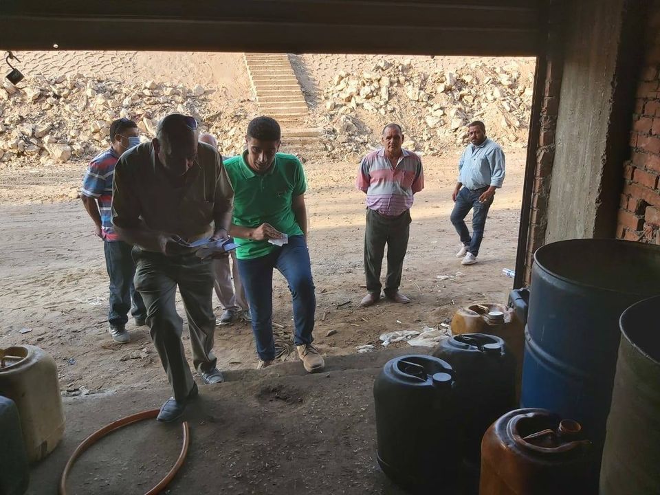ضبط مخزن للمواد البترولية بداخله 2100 لتر سولار بشبرا الخيمة