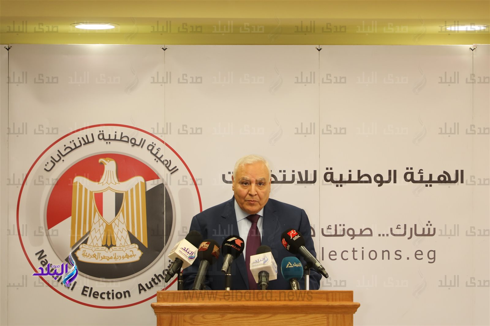 المستشار لاشين إبراهيم رئيس الهيئة الوطنية للانتخابات