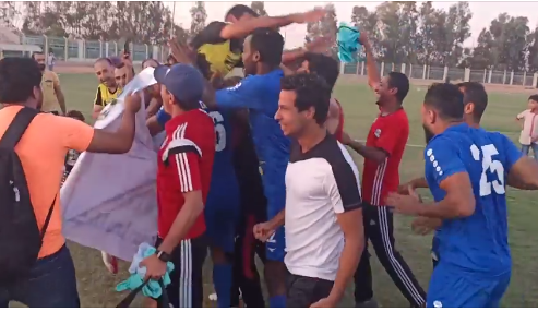 احتفالات فريق البنك الاهلي 
