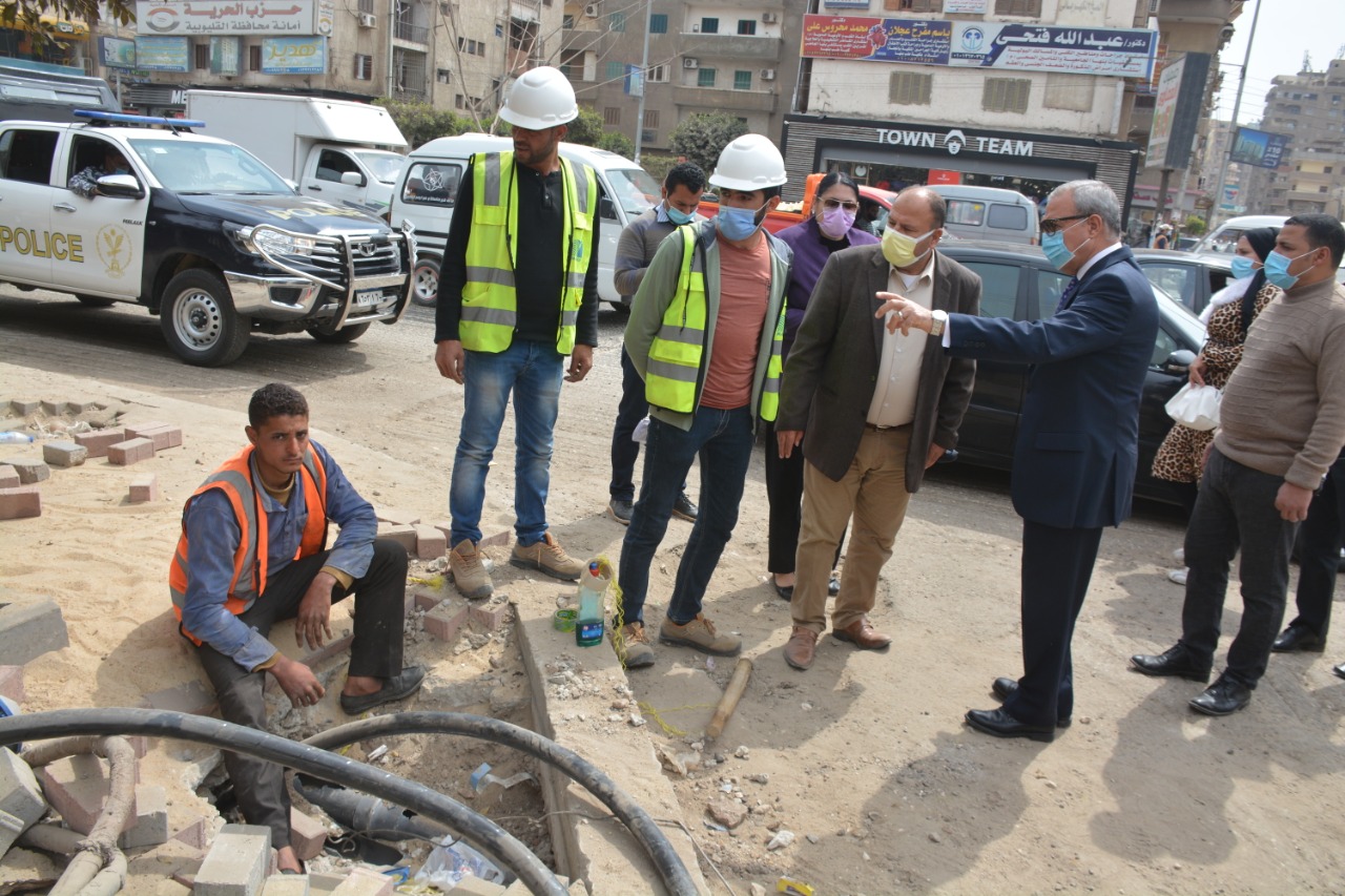 مشروعات الرصف بمدينة بنها