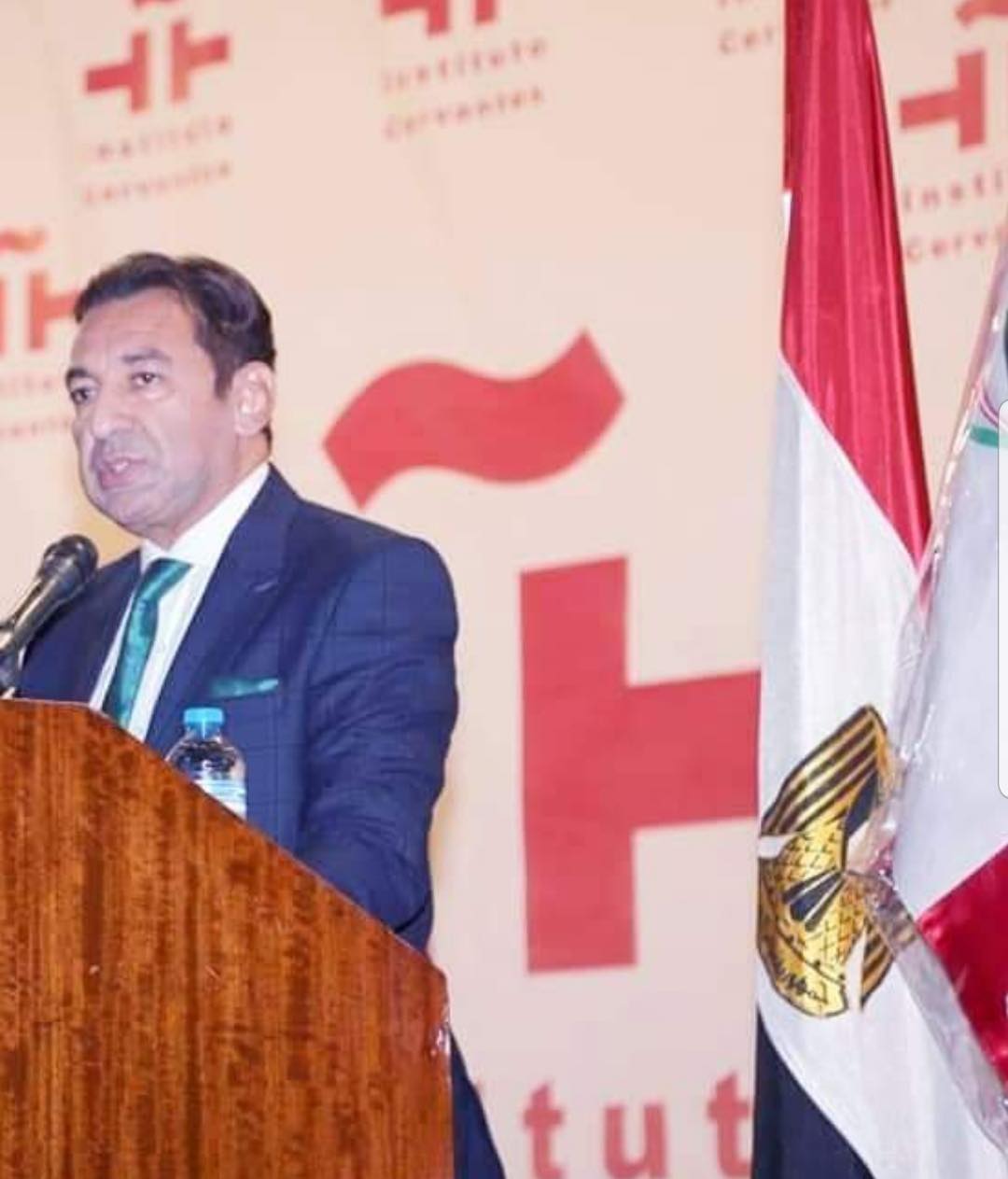 السفير أشرف منير خلال الاحتفالية
