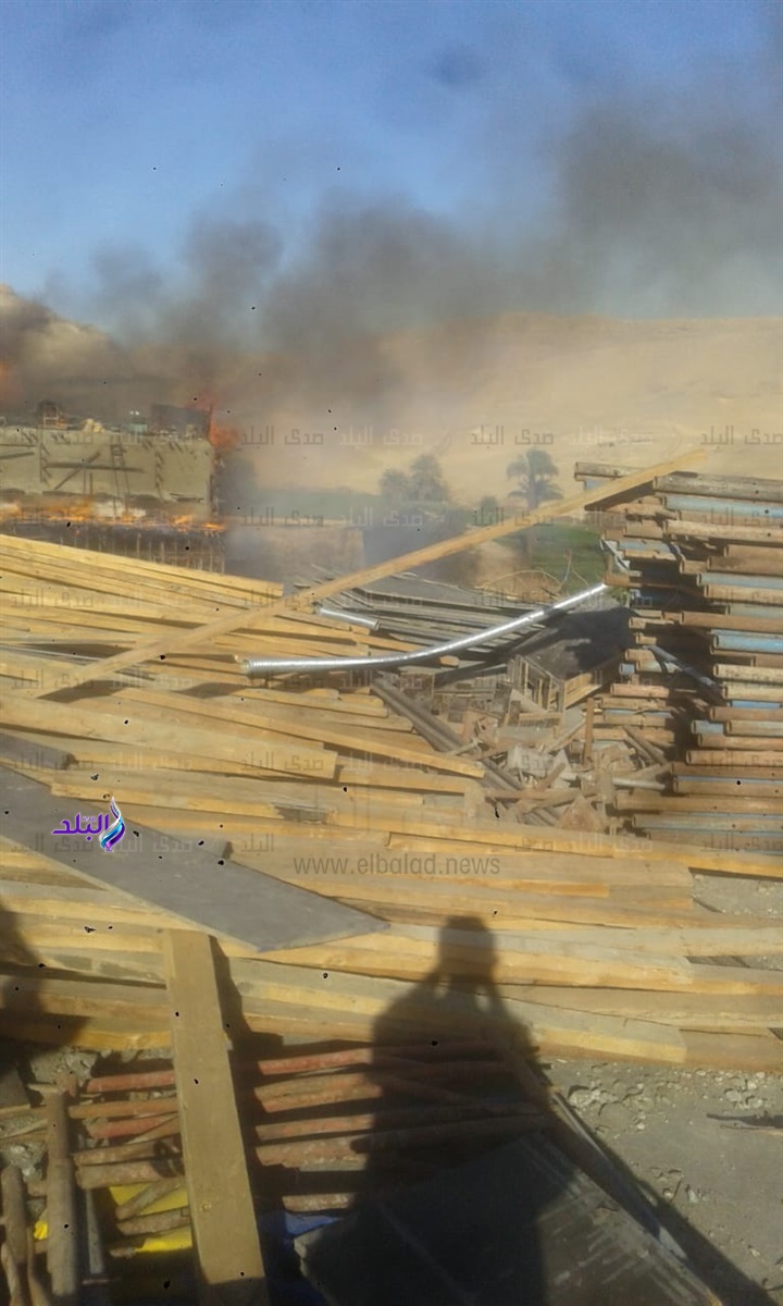  حادث حريق مشروع محور ديروط 