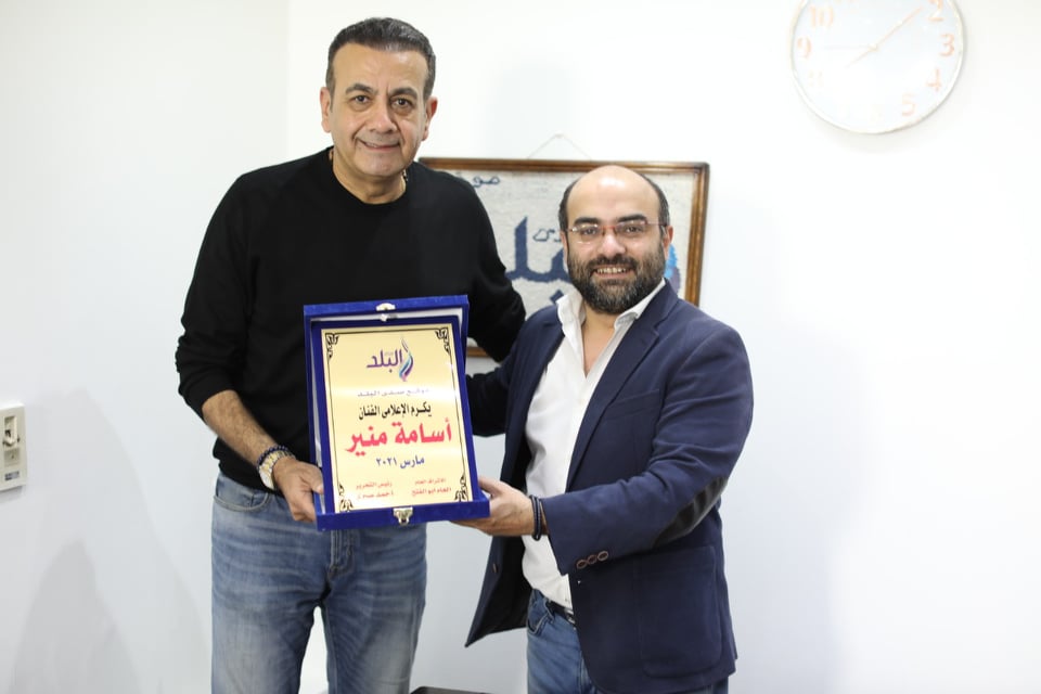 أسامة منير مع رئيس التحرير 
