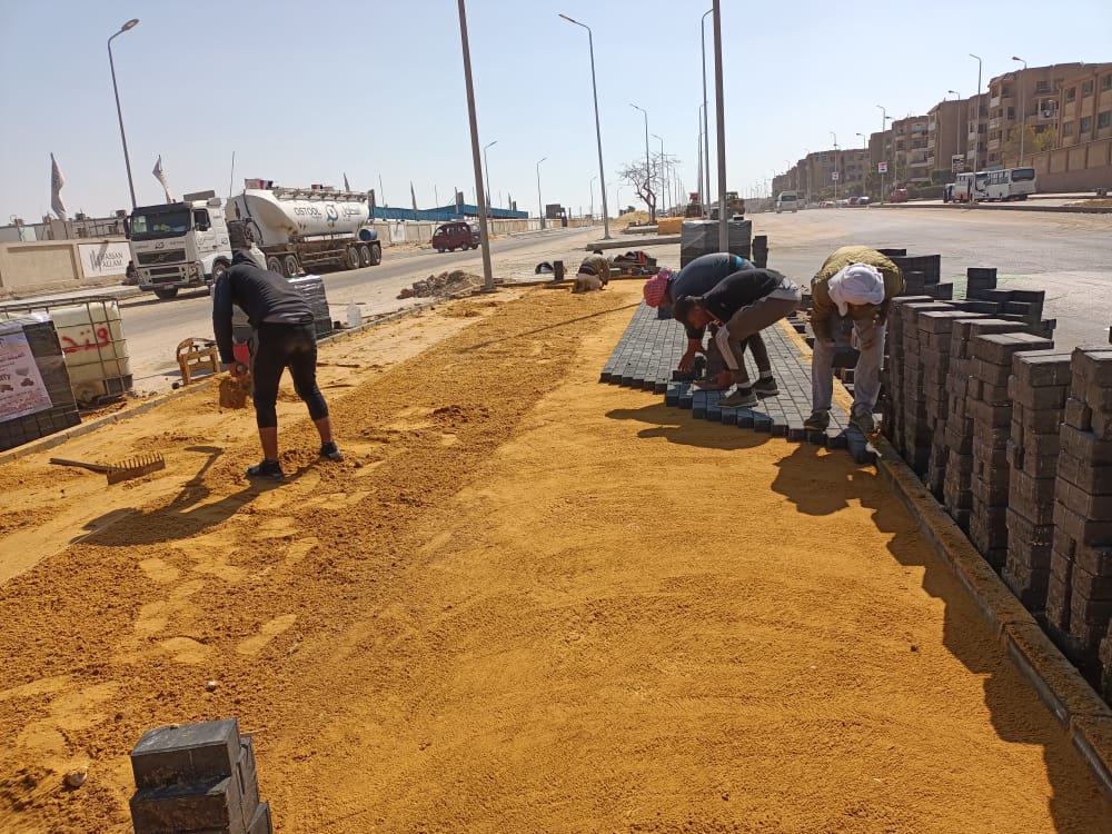 جانب من المشروعات المرورية بالقاهرة الجديدة 
