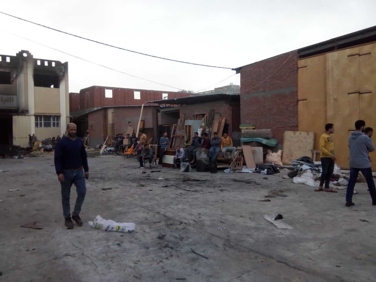 حريق مصنع اثاث