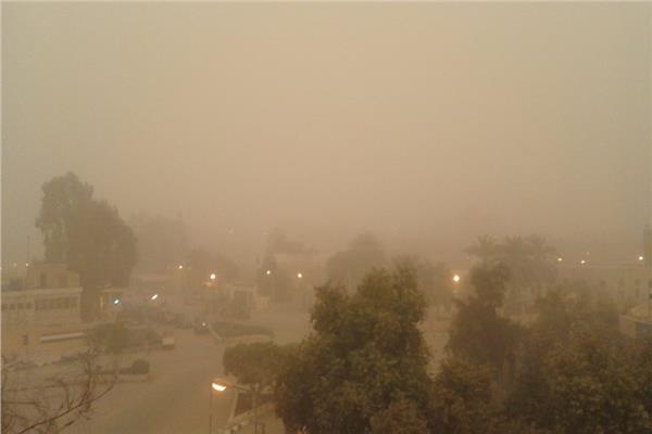 عاصفة ترابية في الوادي الجديد