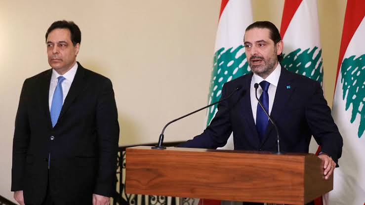 حسان دياب وسعد الحريري  حسان دياب وسعد الحريري