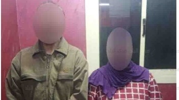 المتهمين عقب ضبطهم 