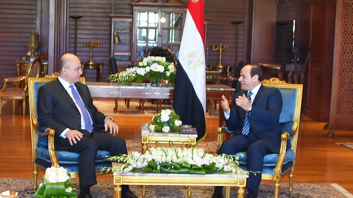 برهم صالح يعزي الرئيس السيسي في ضحايا تصادم قطاري سوهاج