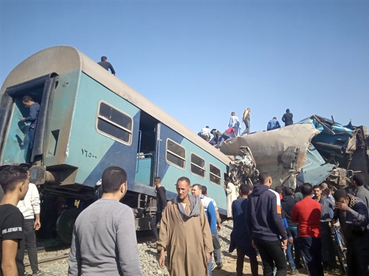 تصادم قطار سوهاج 
