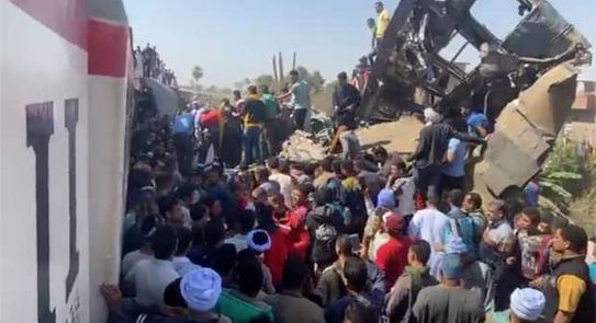 حادث قطارين سوهاج 