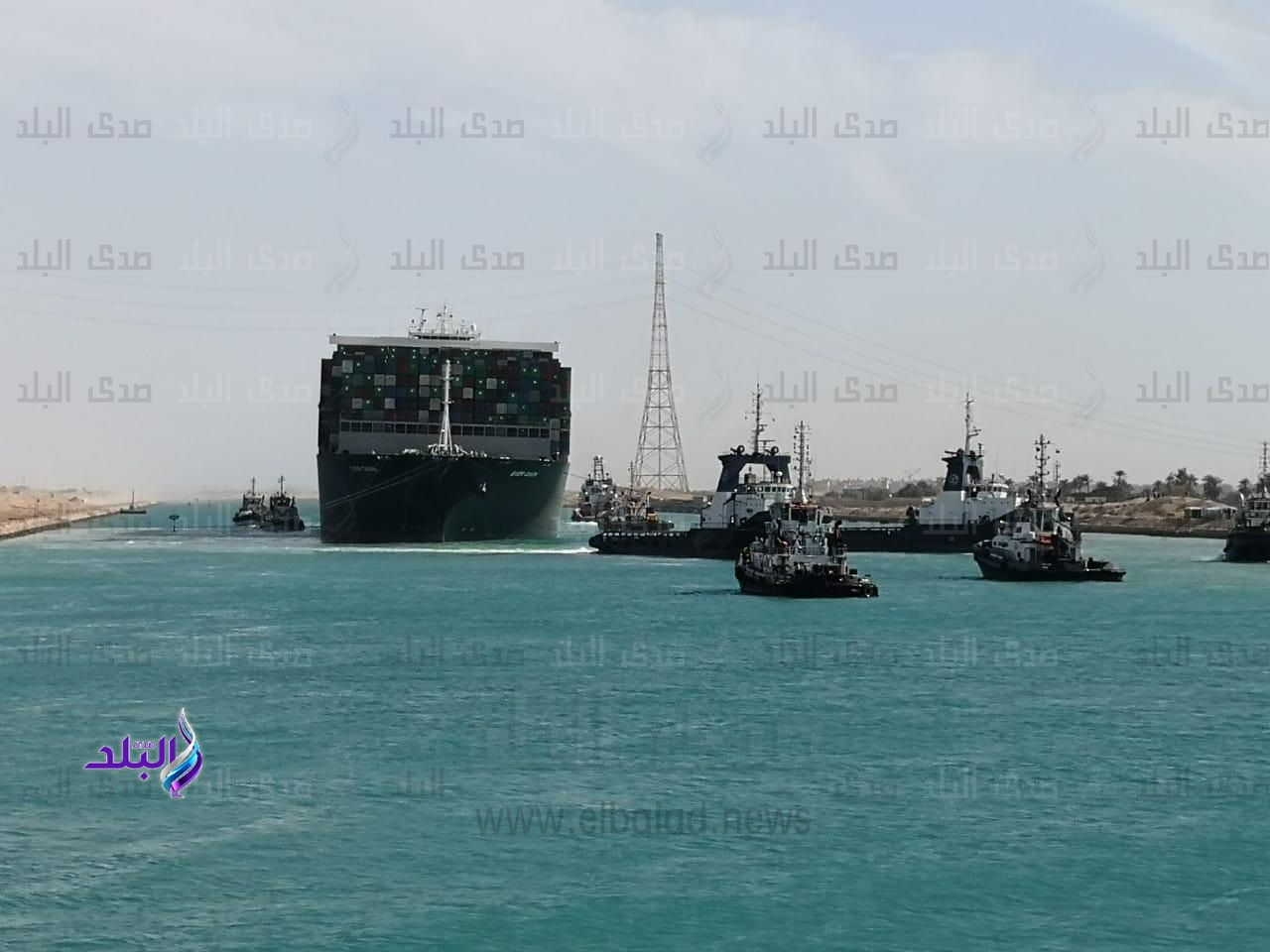 نجاح جهود تعويم السفينة الجانحة