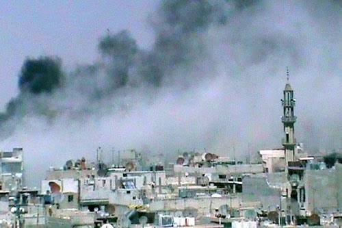 الدخان في سماء حلب 