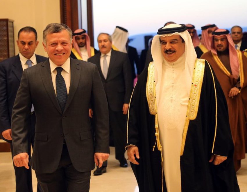 ملك البحرين وملك الأردن 