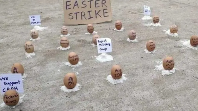 البيض يرفض ما يحدث في ميانمار البيض يرفض ما يحدث في ميانمار