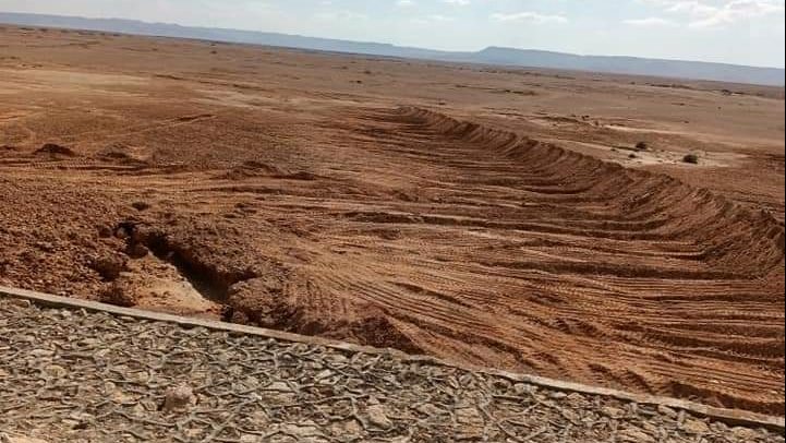 انشاء ٧ أحواض تهدئة لمياه السيول في وسط سيناء