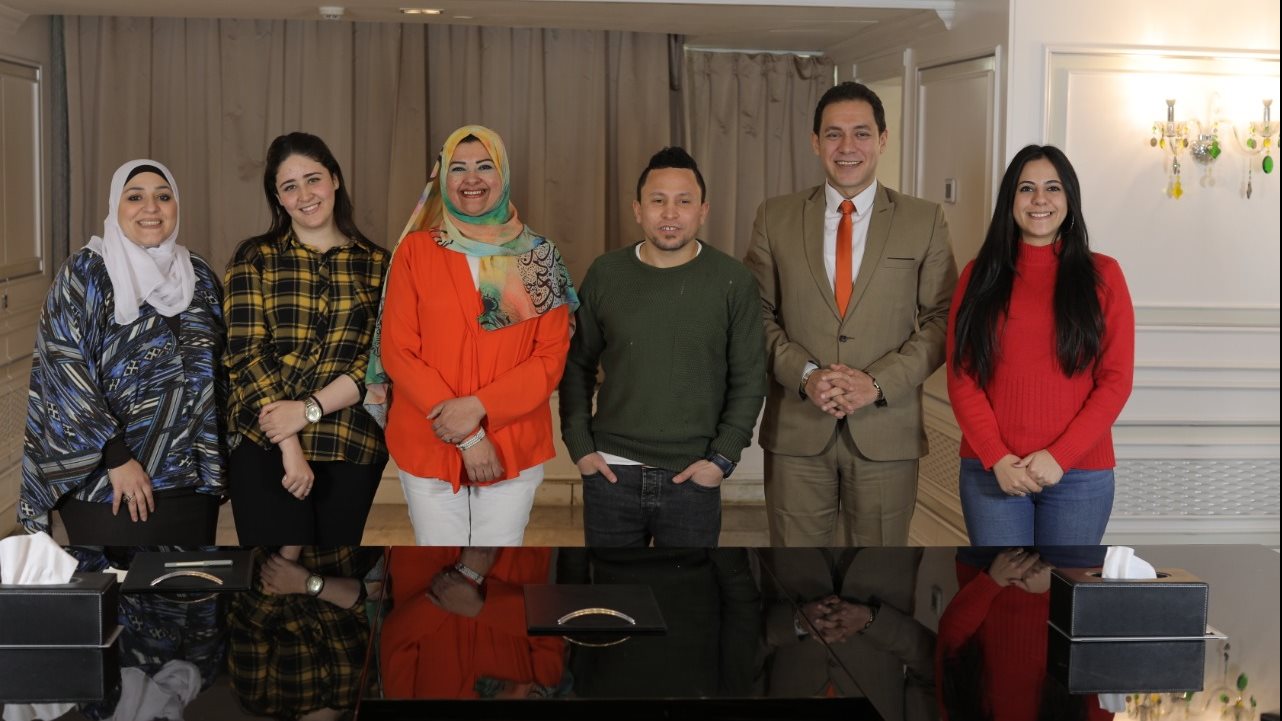 محررو صدى البلد بصحبة مؤسسي مبادرة تعدد الزوجات