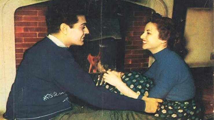 عمر الشريف وفاتن حمامة