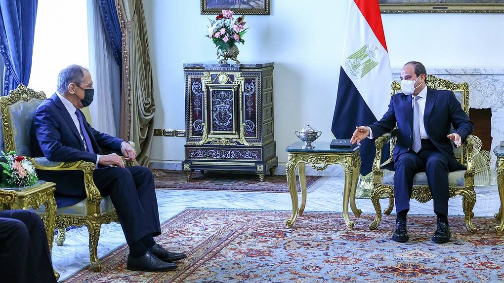 الرئيس السيسي يستقبل سيرجي لافروف