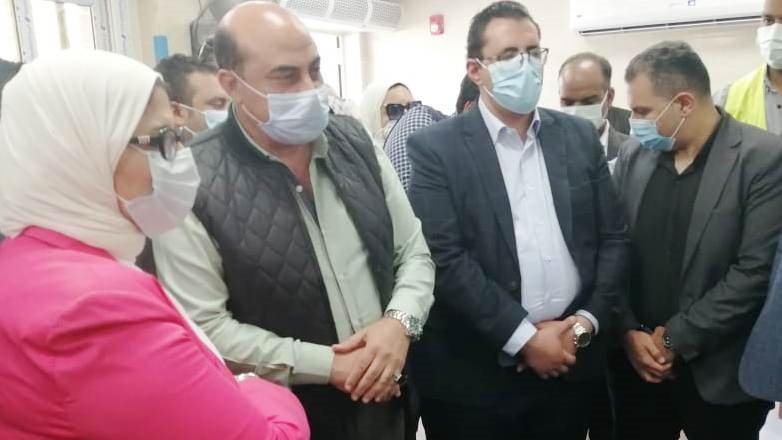 جانب من زيارة وزيرة الصحة