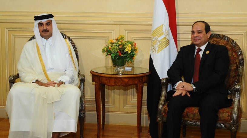 الرئيس السيسي وامير قطر