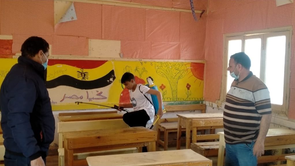 تعقيم اللجان بالنجيلة 