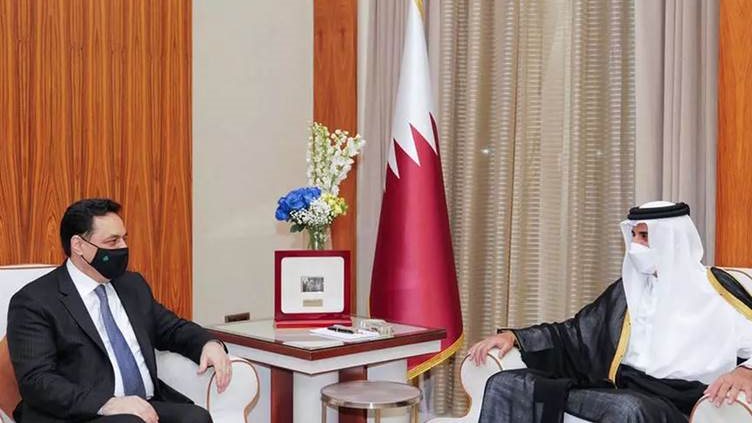 حسان دياب وتميم بن حمد أمير قطر