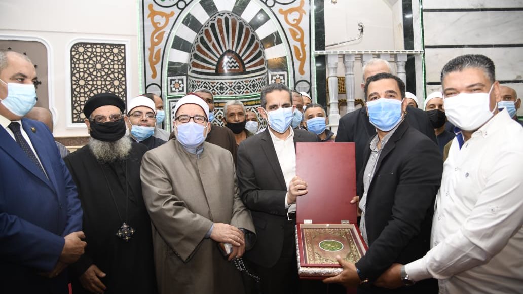 محافظ الغربية يفتتح مسجد الفتح بالسنطة عقب تطويره