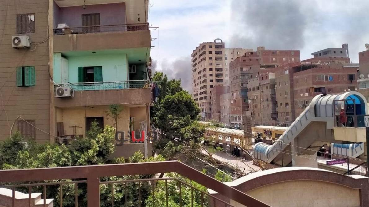 حريق بجوار مترو دار السلام