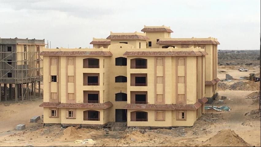 صورة لإحدى العمائر السكنية بمدينة رفح الجديدة
