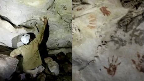 اكتشاف آثار أيدي أطفال عمرها 1200 عام   