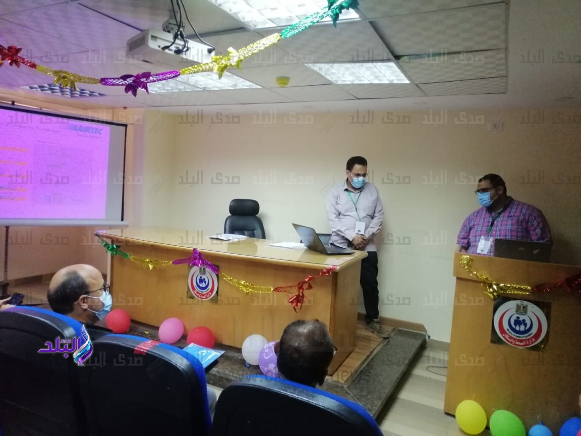 جانب من تدريب فرق متابعة الاكسجين بمستشفيات الدقهلية