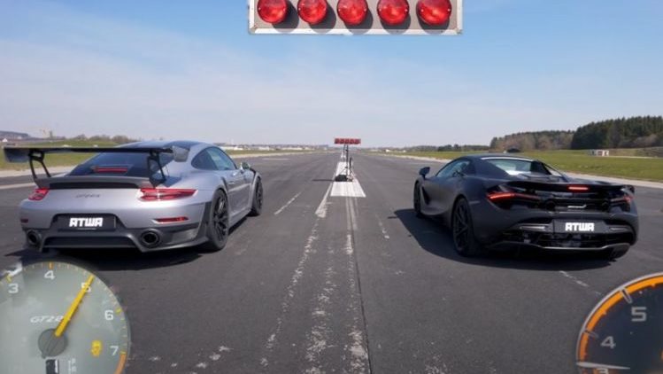 القوة الضاربة .. تسارع قوي  بين بورشه 911 GT2 RS وماكلارين 7