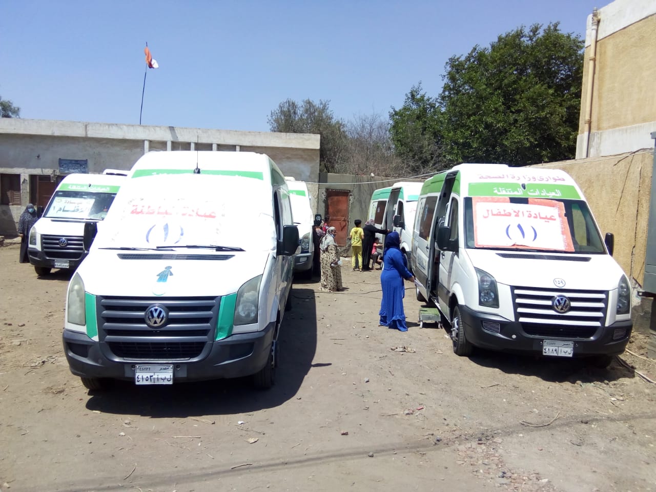 جانب من القافلة الطبية بميت غمر