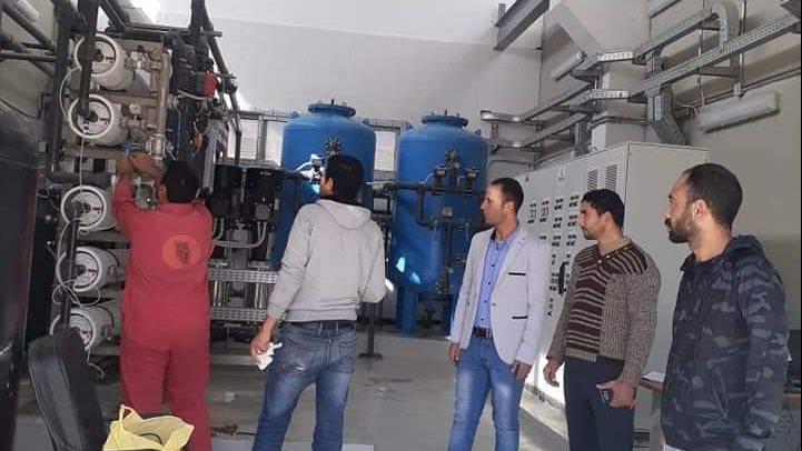 محطة تحلية مياه بقرية بالعريش