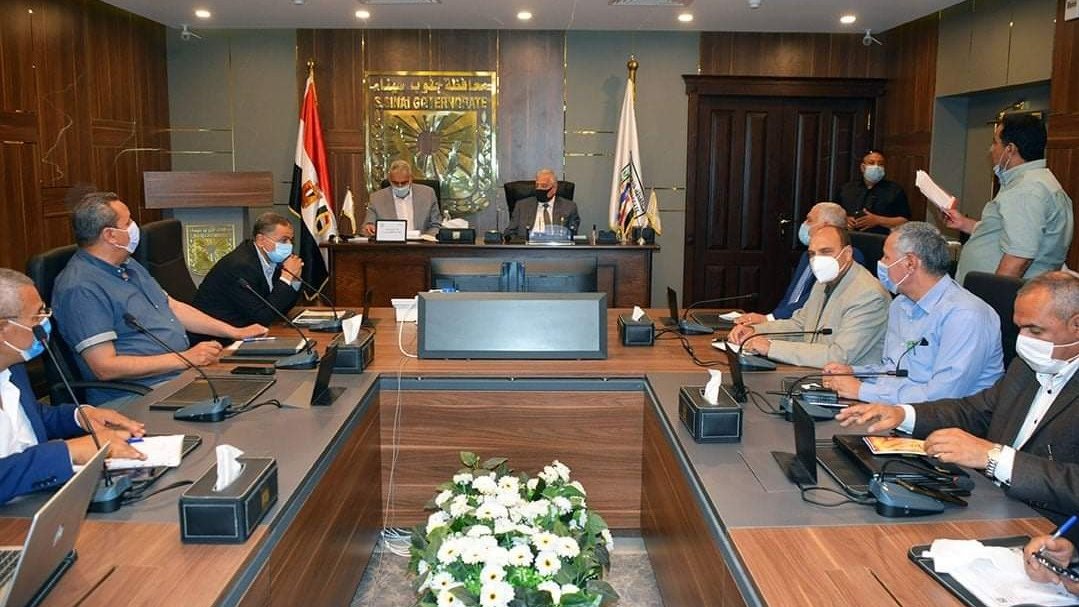 خالد فودة أثناء الاجتماع 