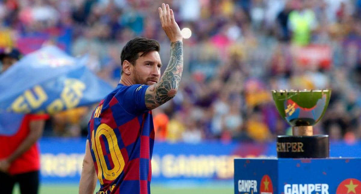 ليونيل ميسي لاعب فريق برشلونة